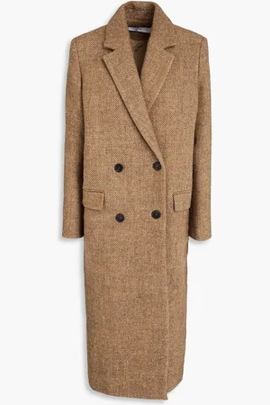 IRO Double-breasted wool-blend coat - Brown