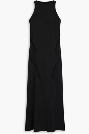 Rohe Lattice-trimmed crepe midi dress