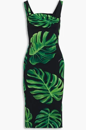 Dolce & Gabbana Printed silk-blend cady dress