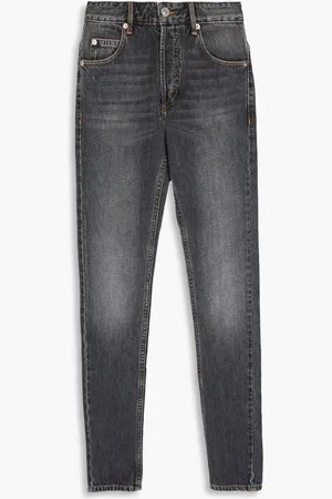 Marant Etoile High-rise slim-leg jeans - Gray