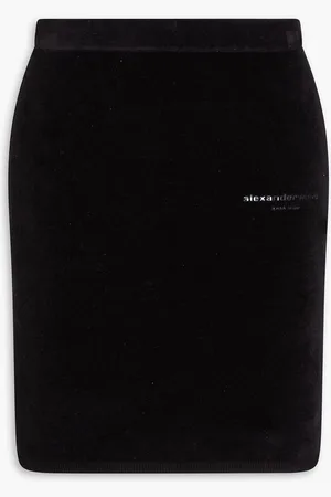 Alexander Wang Logo-print cotton-blend chenille mini skit