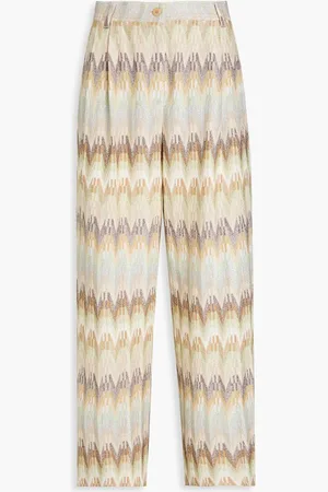 Missoni Metallic crochet-knit wide-leg pants - Neutral