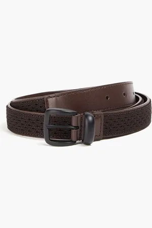 Giorgio Armani Pointelle-knit belt - Brown