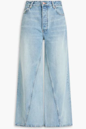 Ganni High-rise wide-leg jeans - Blue