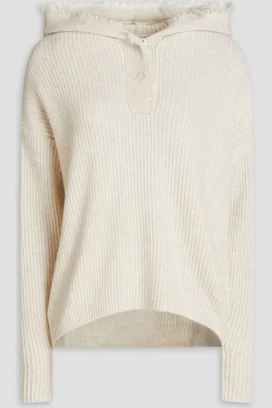AUTUMN CASHMERE Cashmere hooded sweater - White