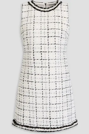 ALICE+OLIVIA Alice Olivia - Checked tweed mini dress - White