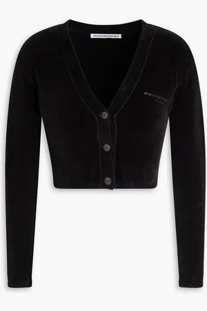 Alexander Wang Cropped cotton-blend chenille cardigan