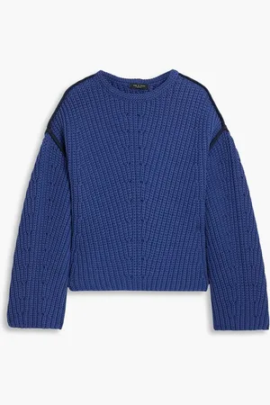 RAG&BONE Shane ribbed cotton-blend sweater - Blue