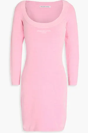 Alexander Wang Appliquéd cotton-blend chenille mini dress - Pink