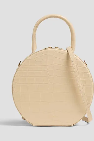 Mansur Gavriel Croc-effect leather tote - White