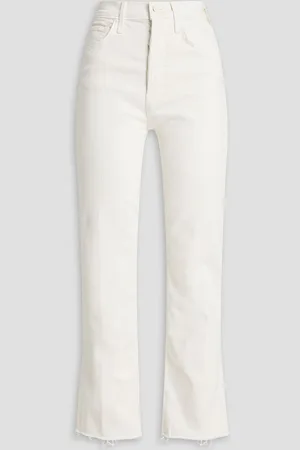 Mother Tripper high-rise flared jeans - White