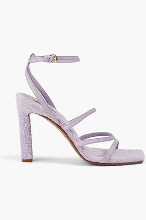 ZIMMERMANN Leather and terry sandals - Purple