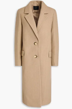 Joseph Pinstriped wool-blend felt coat - Neutral
