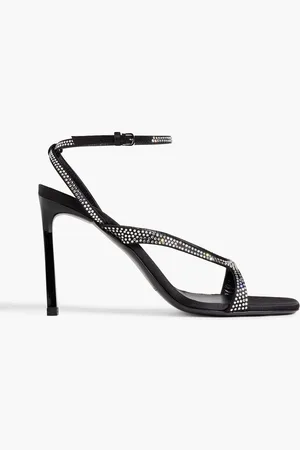 Sergio Rossi Sr Aracne 95 crystal-embellished satin sandals