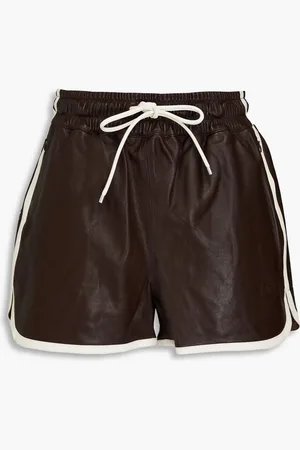 Frame Leather shorts - Brown