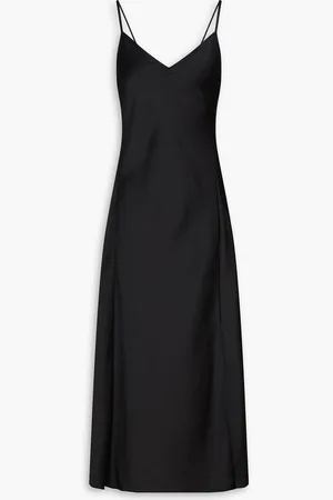 Claudie Pierlot Satin-twill midi slip dress