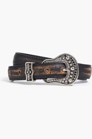 Sandro Distressed leather belt