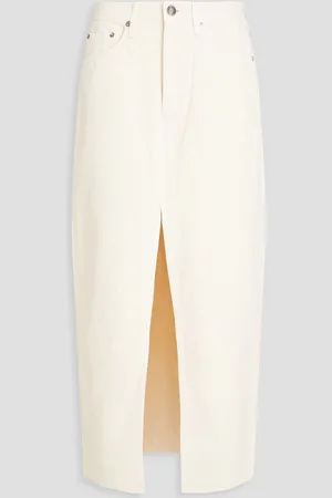 RAG&BONE Avery denim midi skirt - White