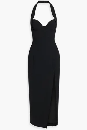 Nicholas Woven halterneck midi dress