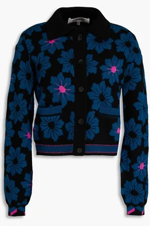 Diane von Furstenberg Petey jacquard-knit cardigan