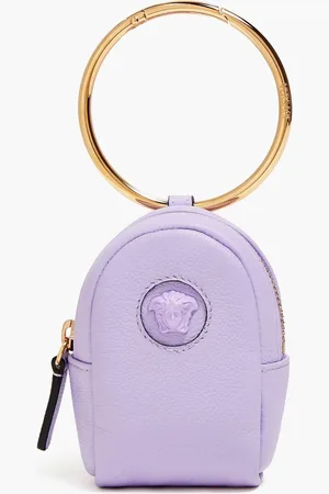 VERSACE Pebbled-leather tote - Purple
