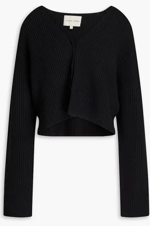 Loulou Studio Cropped ribbed wool and cashmere-blend cardigan