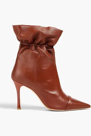 MALONE SOULIERS Fallon gathered leather ankle boots