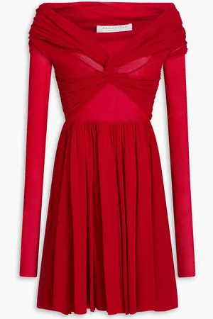 Serafini Twisted cutout tulle mini dress