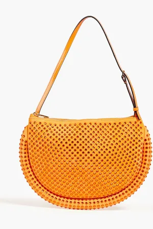J.W.Anderson Bumper-Moon crystal-embellished suede shoulder bag