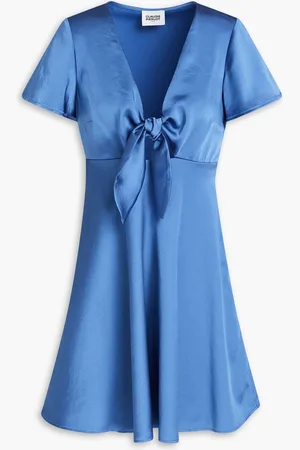 Claudie Pierlot Knotted crepe-satin mini dress