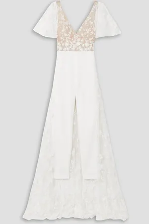 Rime Arodaky Malak embroidered tulle and crepe jumpsuit
