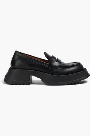 Marni Leather platform loafers