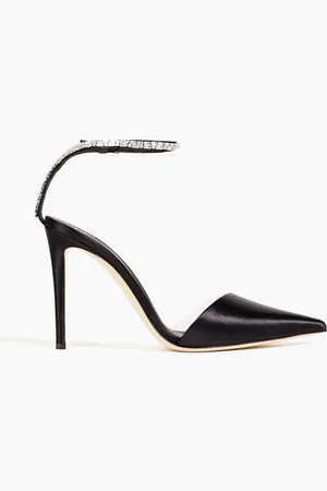 Giuseppe Zanotti Crystal-embellished satin pumps