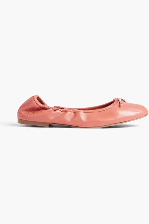Sam Edelman Felicia bow-detailed leather ballet flats - Pink