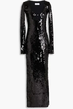 16Arlington Solaria cutout sequined stretch-tulle maxi dress