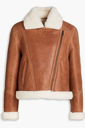 Maje Shearling jacket - Brown