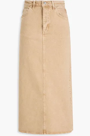 Maje Denim midi pencil skirt - Neutral