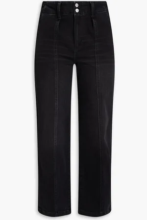 Paige Brooklyn cropped high-rise wide-leg jeans
