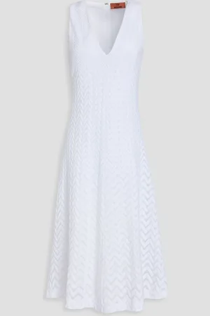 Missoni Crochet-knit cotton-blend midi dress