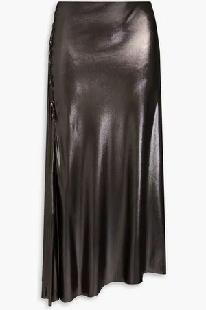 Acne Studios Lamé midi skirt - Metallic
