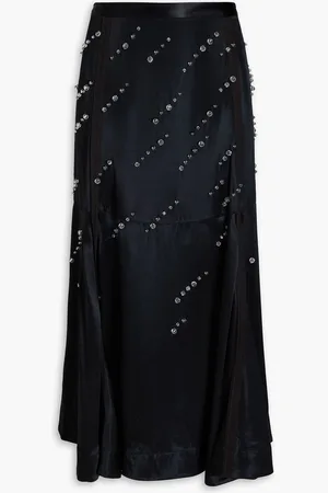3.1 Phillip Lim Bead-embellished satin midi skirt