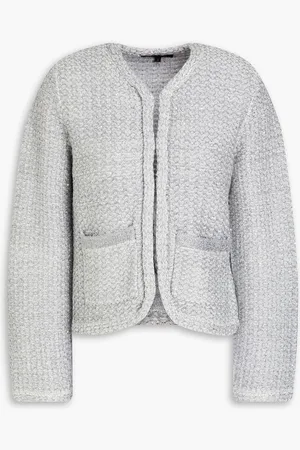 Maje Metallic knitted cardigan - Gray