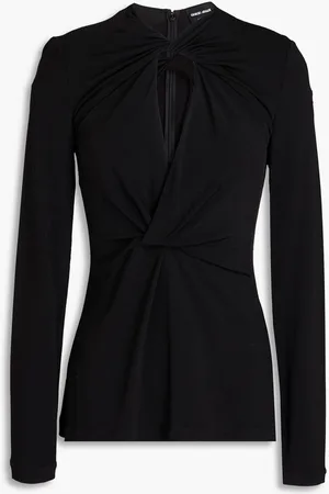 Giorgio Armani Twisted cutout jersey top