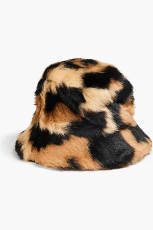 Stand Studio Wera leopard-print faux fur bucket hat