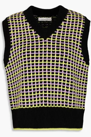 Chinti & Parker Checked wool and cashmere-blend vest