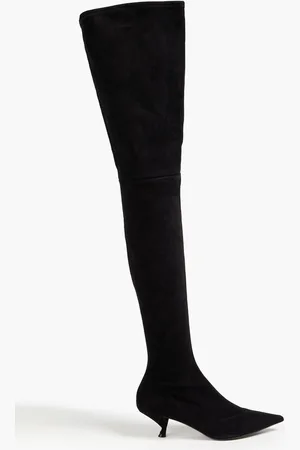 Sergio Rossi Stretch-suede thigh boots