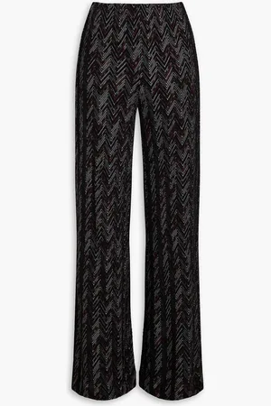 Missoni Crochet-knit wool-blend wide-leg pants