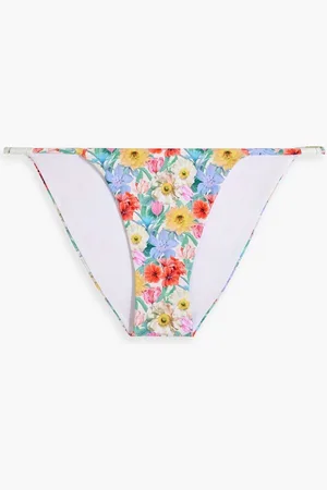 ONIA Floral-print low-rise bikini briefs - Pink