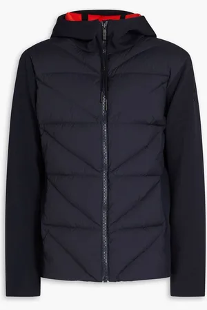Fusalp Robson IV quilted shell and scuba hooded down jacket - Blue