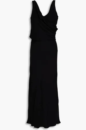 Giorgio Armani Draped silk crepe de chine midi dress
